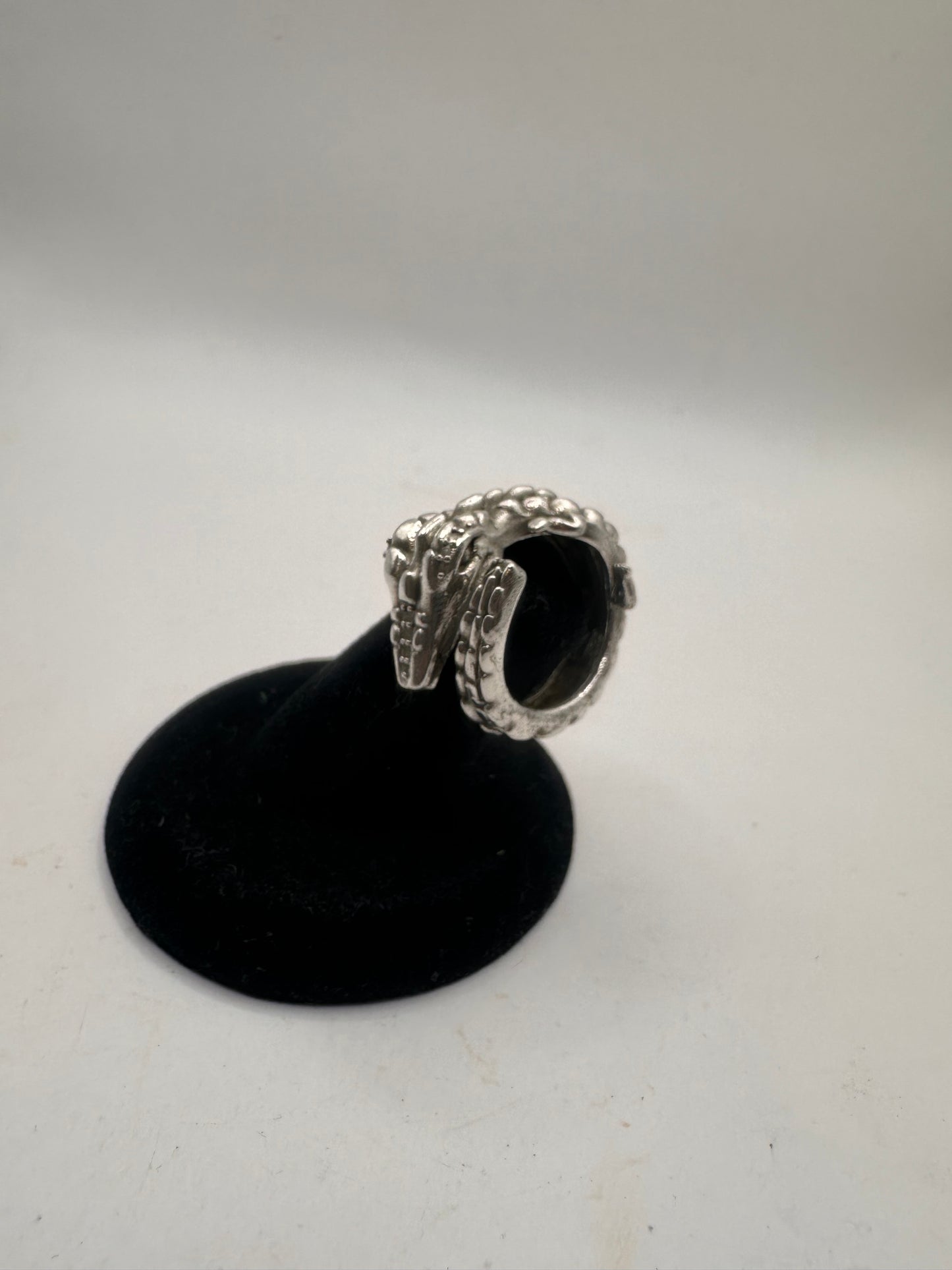 Adjustable Ring - Lonely Gator Ring (he’s clingy too) Solid Silver.